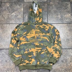 Boy’s/Kid’s Timberland Full Zip Camo Hooded Sweatshirt Size Large(14-16)